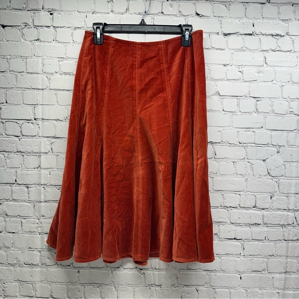 Sundance Terracotta Midi velvet Skirt size 4